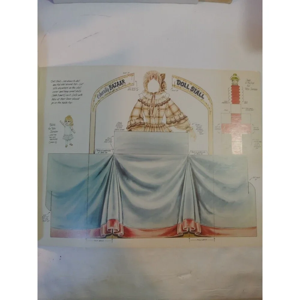 Vintage Old Fashioned Cut Out  Paper Dolls Book